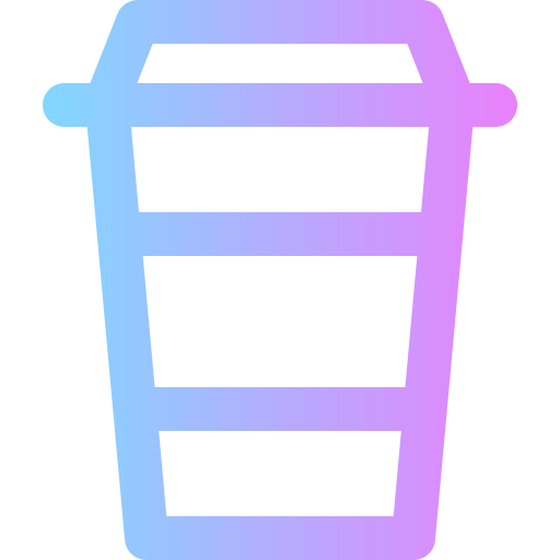 커피 컵 Super Basic Rounded Gradient icon