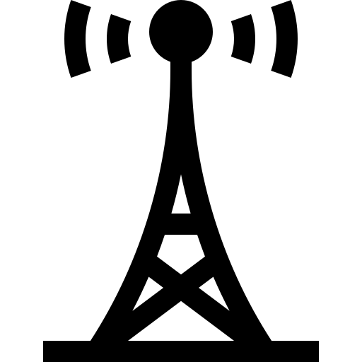 antenna Basic Straight Filled icona