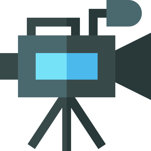caméra vidéo Basic Straight Flat Icône