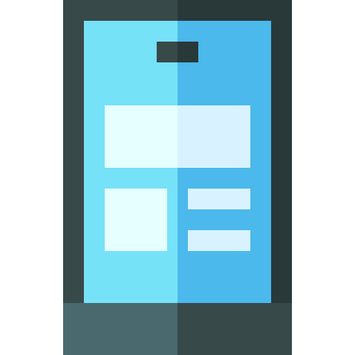 Teléfono inteligente Basic Straight Flat icono