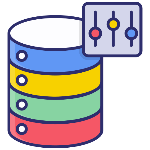 configuración de la base de datos Generic color lineal-color icono