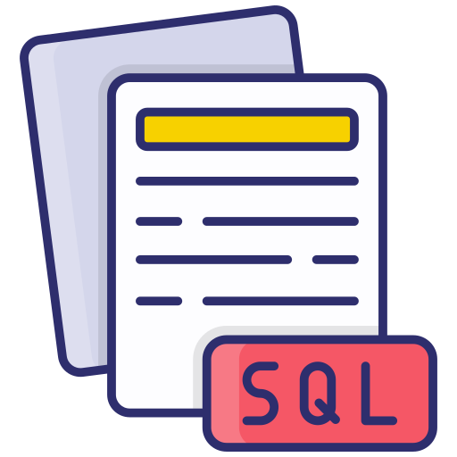 archivo sql Generic color lineal-color icono