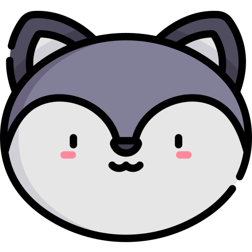 Raccoon Kawaii Lineal color icon