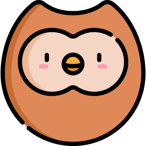 Owl Kawaii Lineal color icon