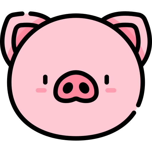 Pig Kawaii Lineal color icon