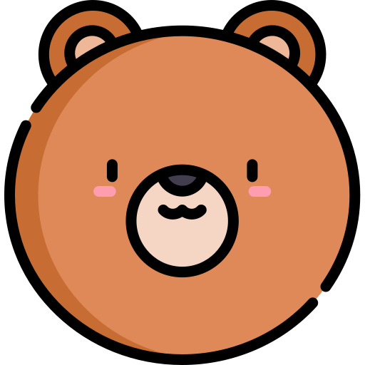 Bear Kawaii Lineal color icon