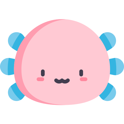 axolotl Kawaii Flat icoon