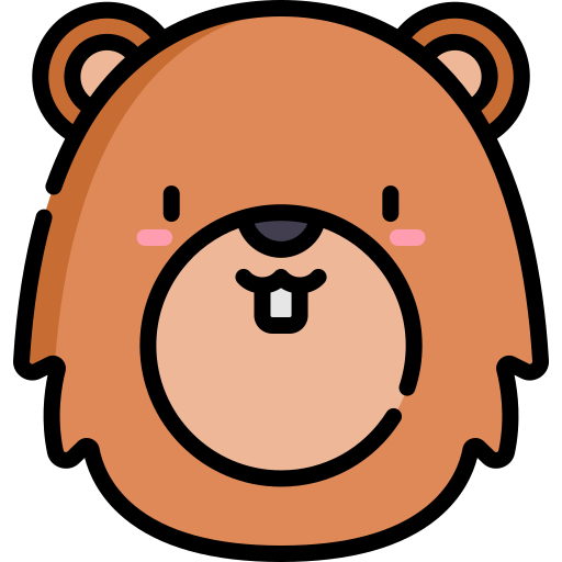 Beaver Kawaii Lineal color icon