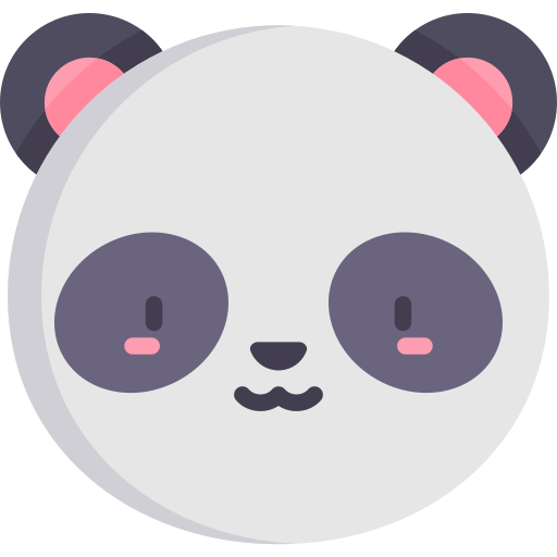miś panda Kawaii Flat ikona