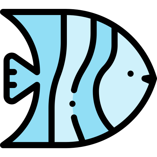Pescado Detailed Rounded Lineal color icono