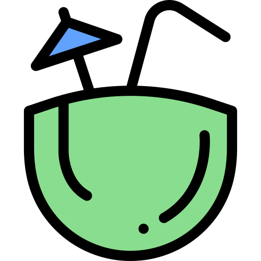 ココナッツ Detailed Rounded Lineal color icon