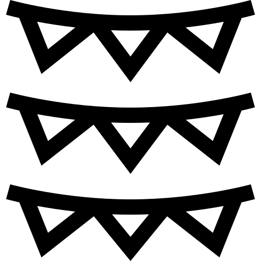 guirlandes Basic Straight Lineal Icône