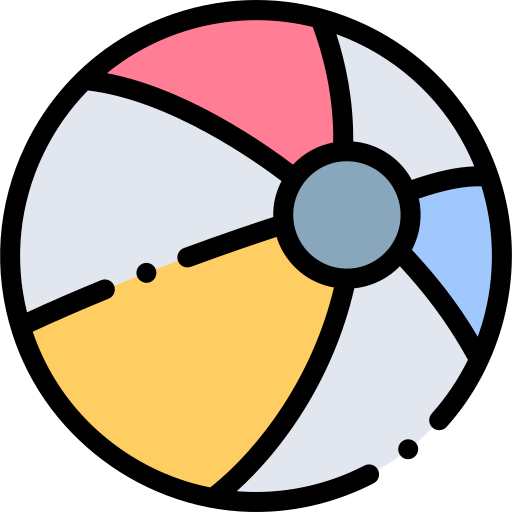 ビーチボール Detailed Rounded Lineal color icon