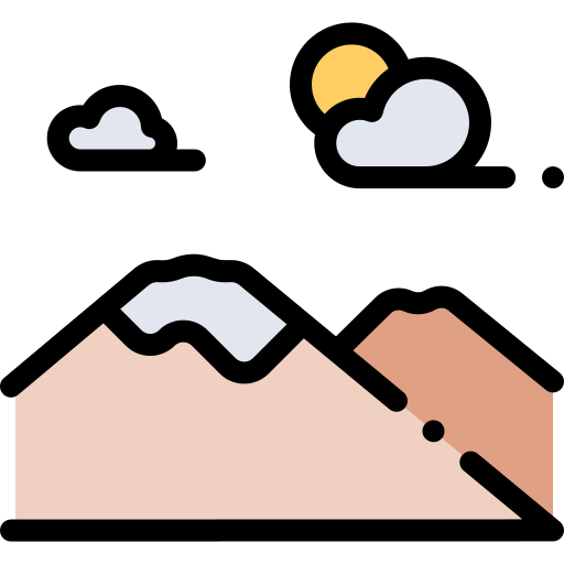 Mountains Detailed Rounded Lineal color icon