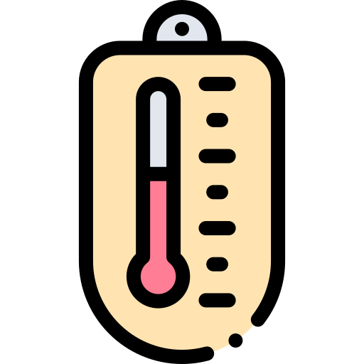温度 Detailed Rounded Lineal color icon