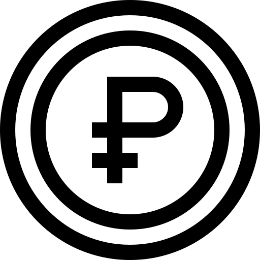 rouble Basic Straight Lineal Icône