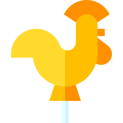 Rooster Basic Straight Flat icon