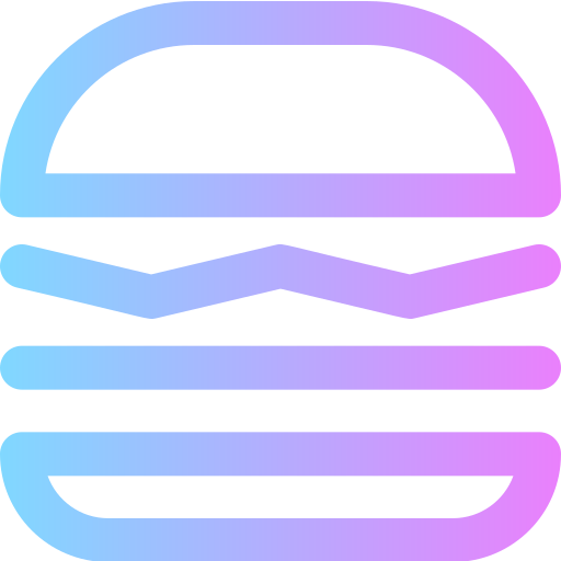 burger Super Basic Rounded Gradient icon
