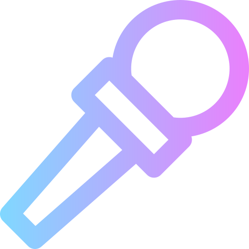 micrófono Super Basic Rounded Gradient icono