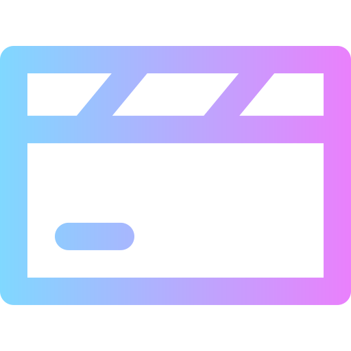 filmklapper Super Basic Rounded Gradient icoon