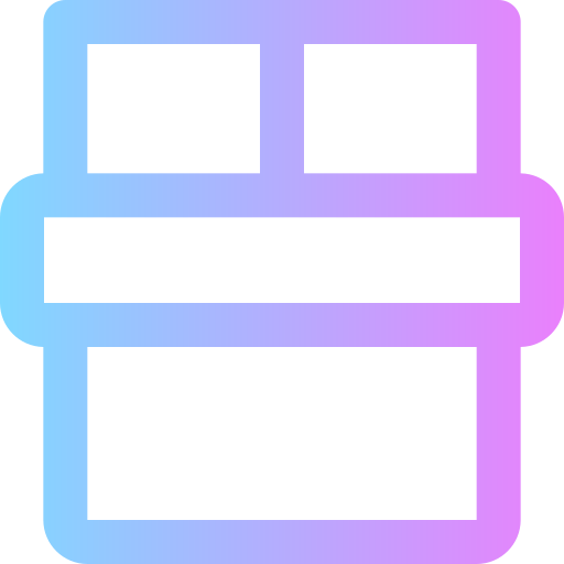 Bed Super Basic Rounded Gradient icon