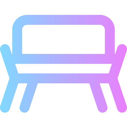 sofa Super Basic Rounded Gradient icon