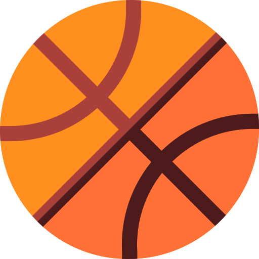 Pelota de baloncesto Basic Rounded Flat icono