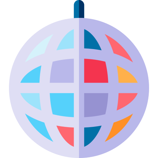 Bola de discoteca Basic Rounded Flat icono