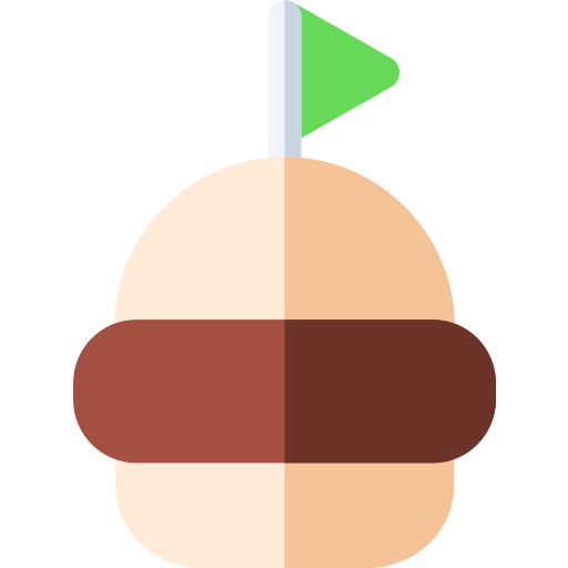 hamburger Basic Rounded Flat icoon