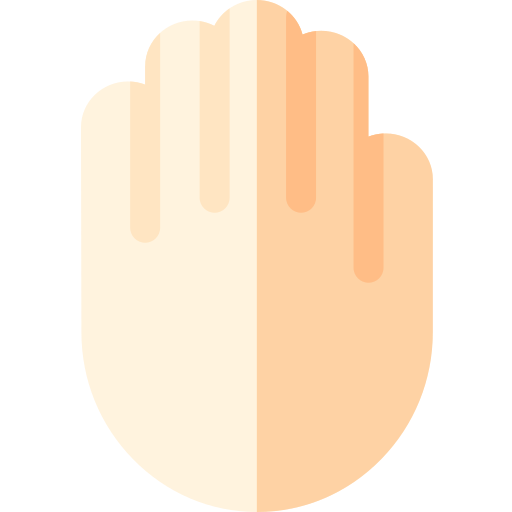 ręka Basic Rounded Flat ikona