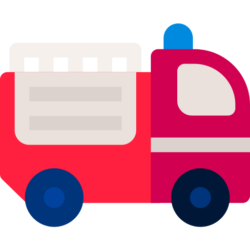 Fire truck Basic Rounded Flat icon