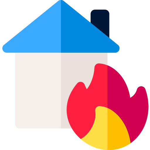 House on fire Basic Rounded Flat icon