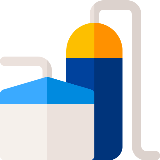 opslagtank Basic Rounded Flat icoon