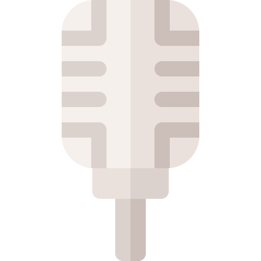 Micrófono Basic Rounded Flat icono