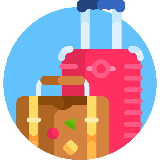 bagage Detailed Flat Circular Flat icoon
