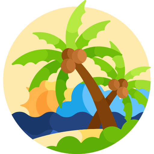 wyspa Detailed Flat Circular Flat ikona