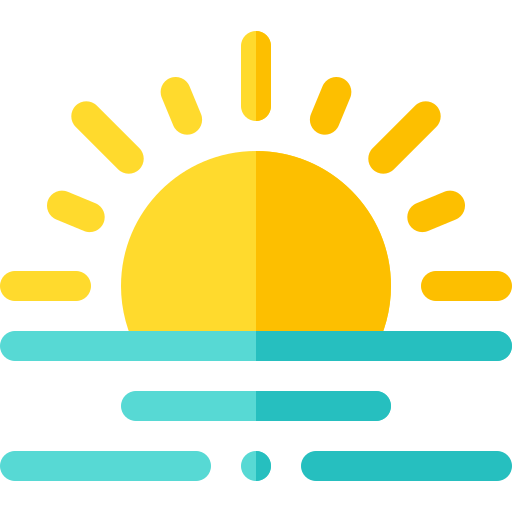 zachód słońca Basic Rounded Flat ikona