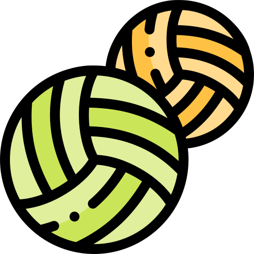 Volleyball ball Detailed Rounded Lineal color icon