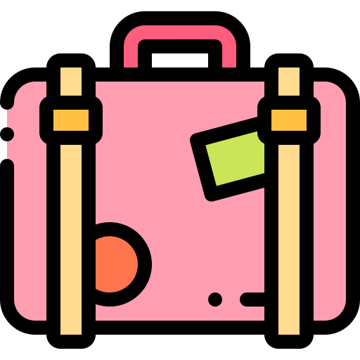 Luggage Detailed Rounded Lineal color icon