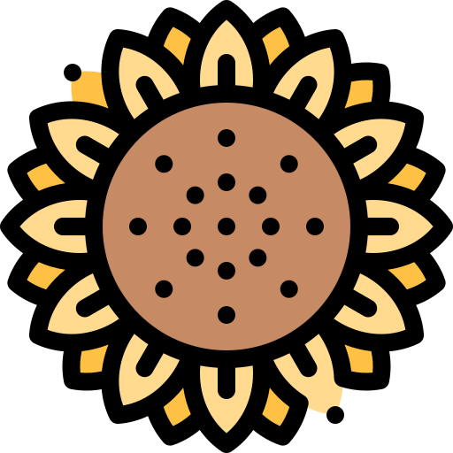 Girasol Detailed Rounded Lineal color icono