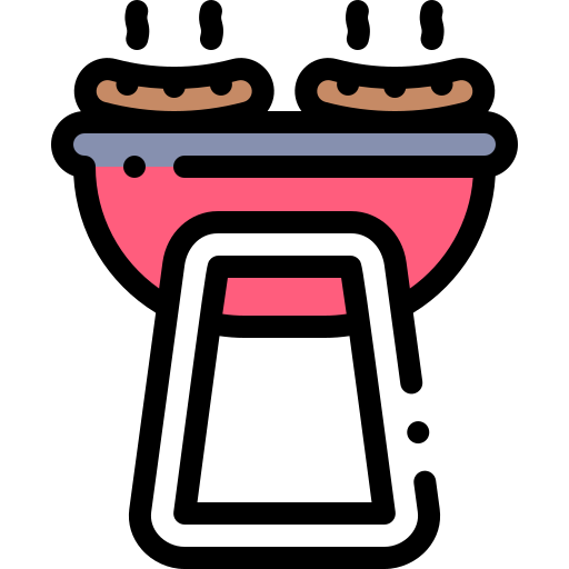 bbq Detailed Rounded Lineal color icon