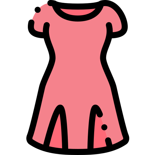 kleid Detailed Rounded Lineal color icon