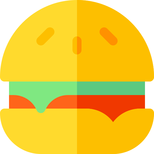 Hamburguesa Basic Rounded Flat icono