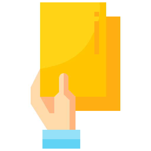 Желтая карточка Justicon Flat иконка
