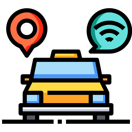 Taxi Justicon Lineal Color icon