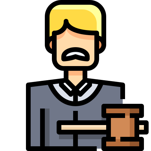 Juez Justicon Lineal Color icono