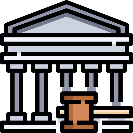 裁判所 Justicon Lineal Color icon