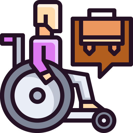 Discapacitado Justicon Lineal Color icono