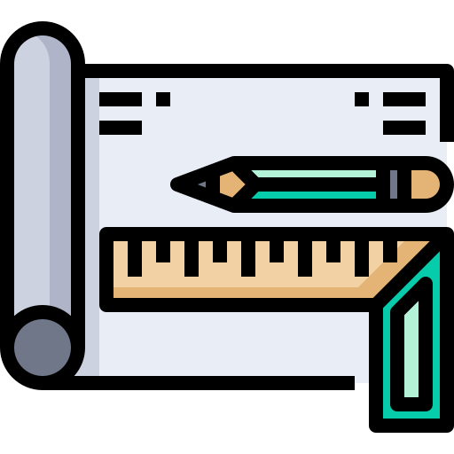 Ruler Justicon Lineal Color icon