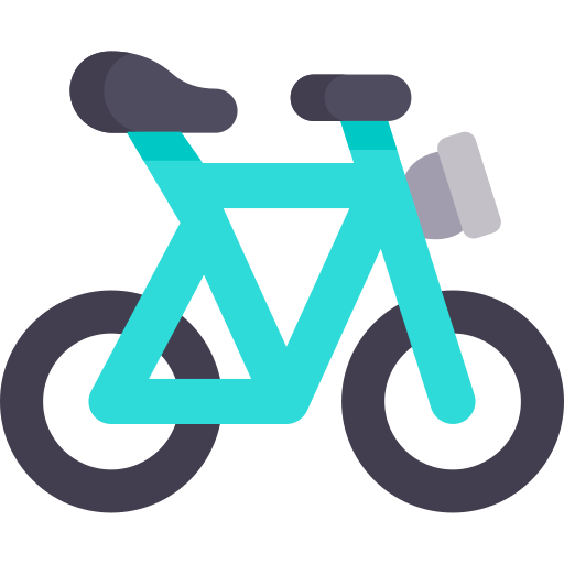 Велосипед Kawaii Flat иконка